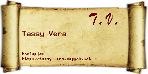 Tassy Vera névjegykártya